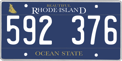 RI license plate 592376