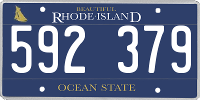 RI license plate 592379