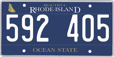 RI license plate 592405