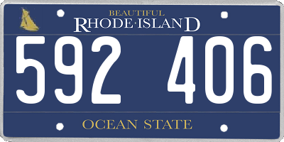 RI license plate 592406