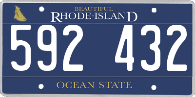 RI license plate 592432