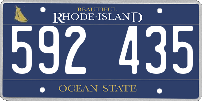 RI license plate 592435