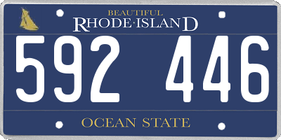 RI license plate 592446