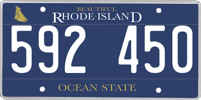 RI license plate 592450