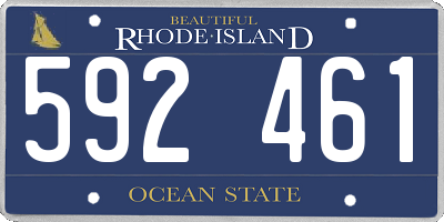 RI license plate 592461