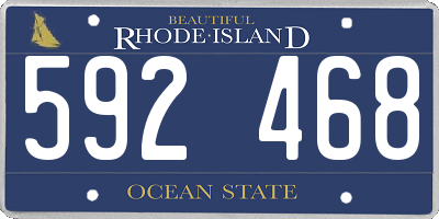 RI license plate 592468