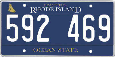 RI license plate 592469