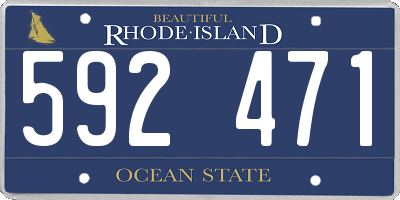 RI license plate 592471