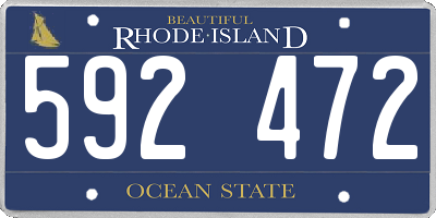 RI license plate 592472