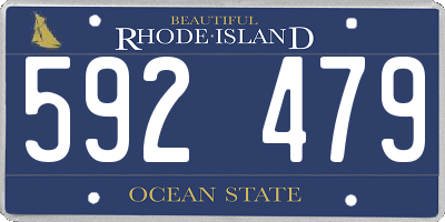 RI license plate 592479