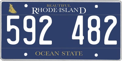 RI license plate 592482