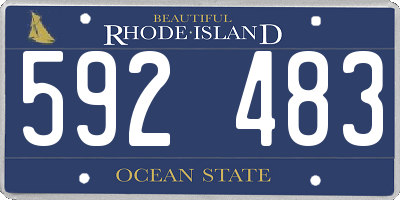 RI license plate 592483