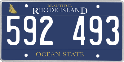 RI license plate 592493