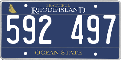 RI license plate 592497
