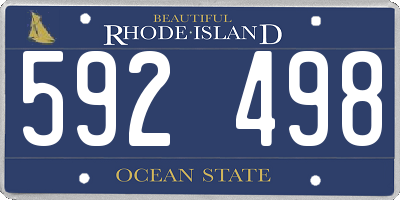 RI license plate 592498