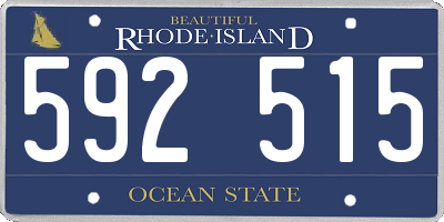 RI license plate 592515