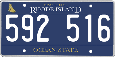 RI license plate 592516