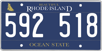 RI license plate 592518