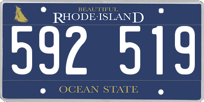 RI license plate 592519