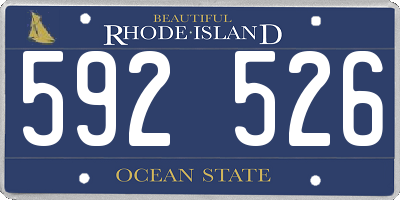RI license plate 592526
