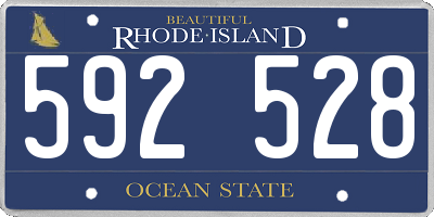 RI license plate 592528