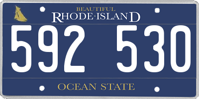 RI license plate 592530
