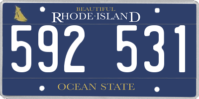 RI license plate 592531