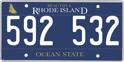 RI license plate 592532