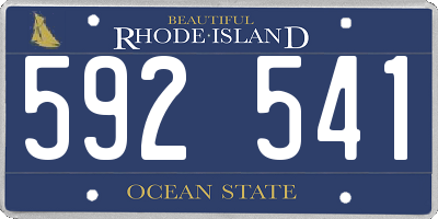 RI license plate 592541