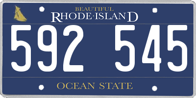 RI license plate 592545