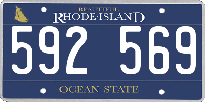 RI license plate 592569