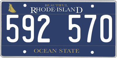 RI license plate 592570