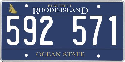 RI license plate 592571