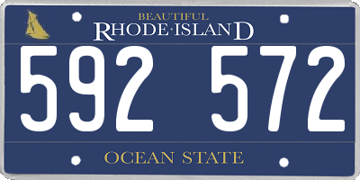 RI license plate 592572