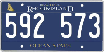 RI license plate 592573