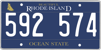 RI license plate 592574