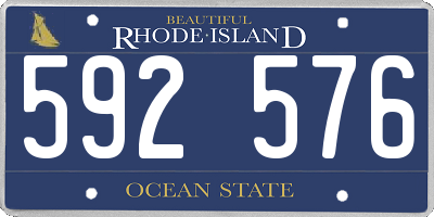 RI license plate 592576