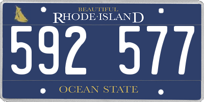 RI license plate 592577