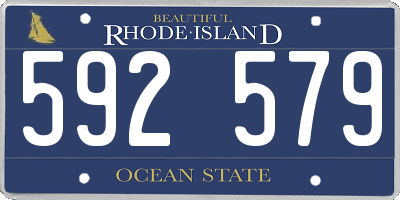 RI license plate 592579