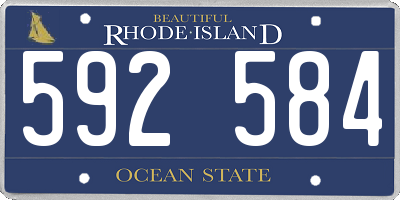 RI license plate 592584