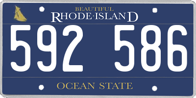 RI license plate 592586