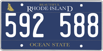 RI license plate 592588