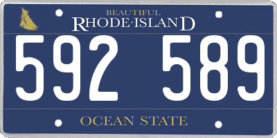 RI license plate 592589