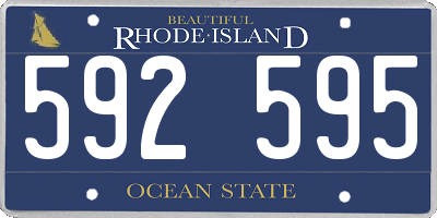 RI license plate 592595
