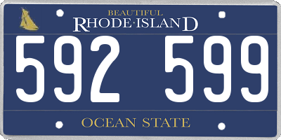 RI license plate 592599