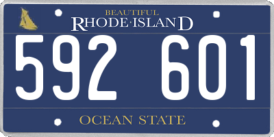 RI license plate 592601