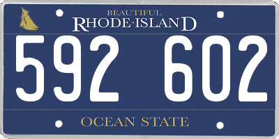 RI license plate 592602