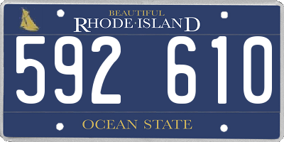 RI license plate 592610