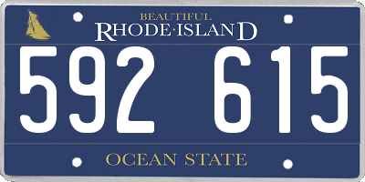 RI license plate 592615