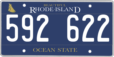 RI license plate 592622